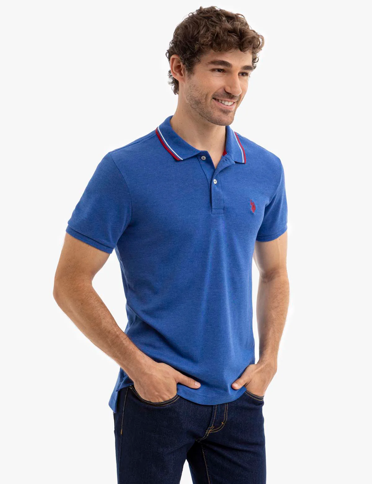 SLIM FIT SOLID INTERLOCK POLO SHIRT