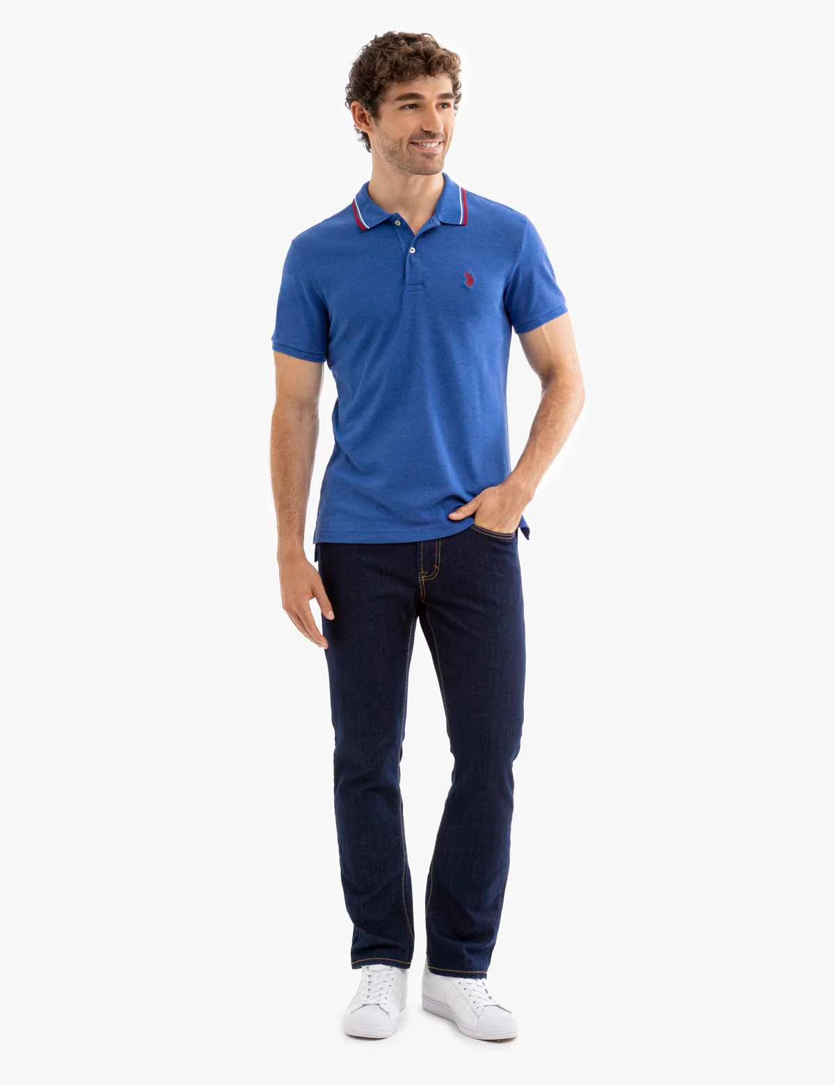 SLIM FIT SOLID INTERLOCK POLO SHIRT - Image 2