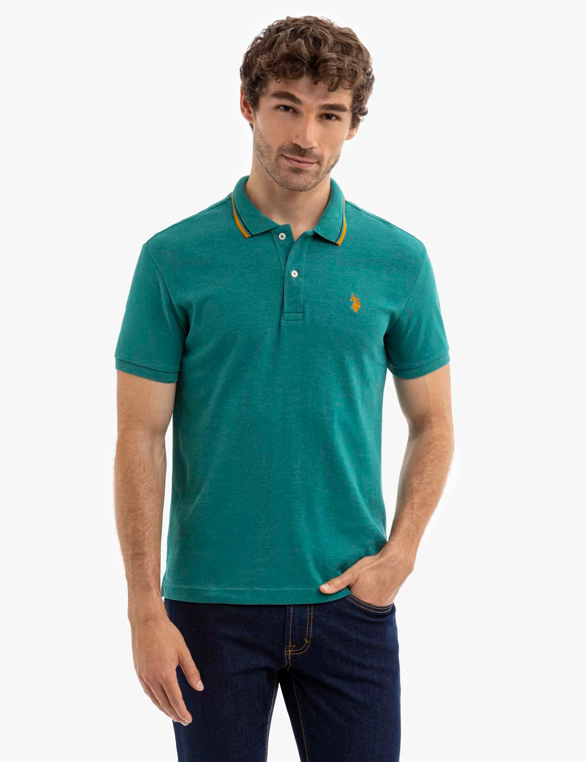 SLIM FIT SOLID INTERLOCK POLO SHIRT - Image 5