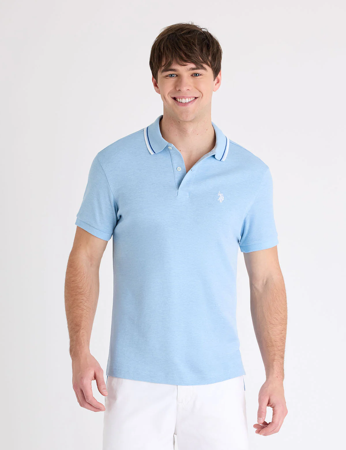 SLIM FIT TIPPED INTERLOCK POLO SHIRT - Image 10