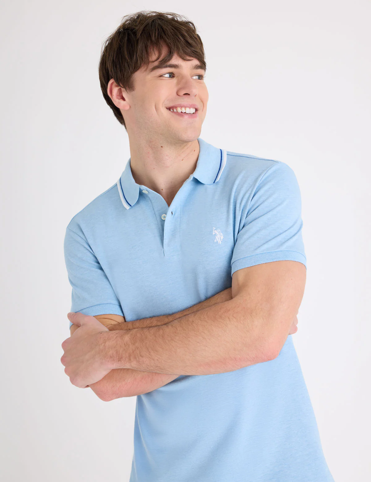 SLIM FIT TIPPED INTERLOCK POLO SHIRT - Image 12