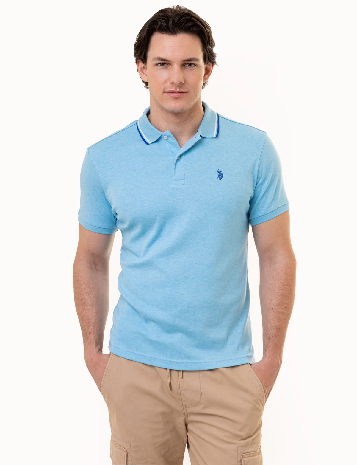 SLIM FIT TIPPED INTERLOCK POLO SHIRT - Image 14