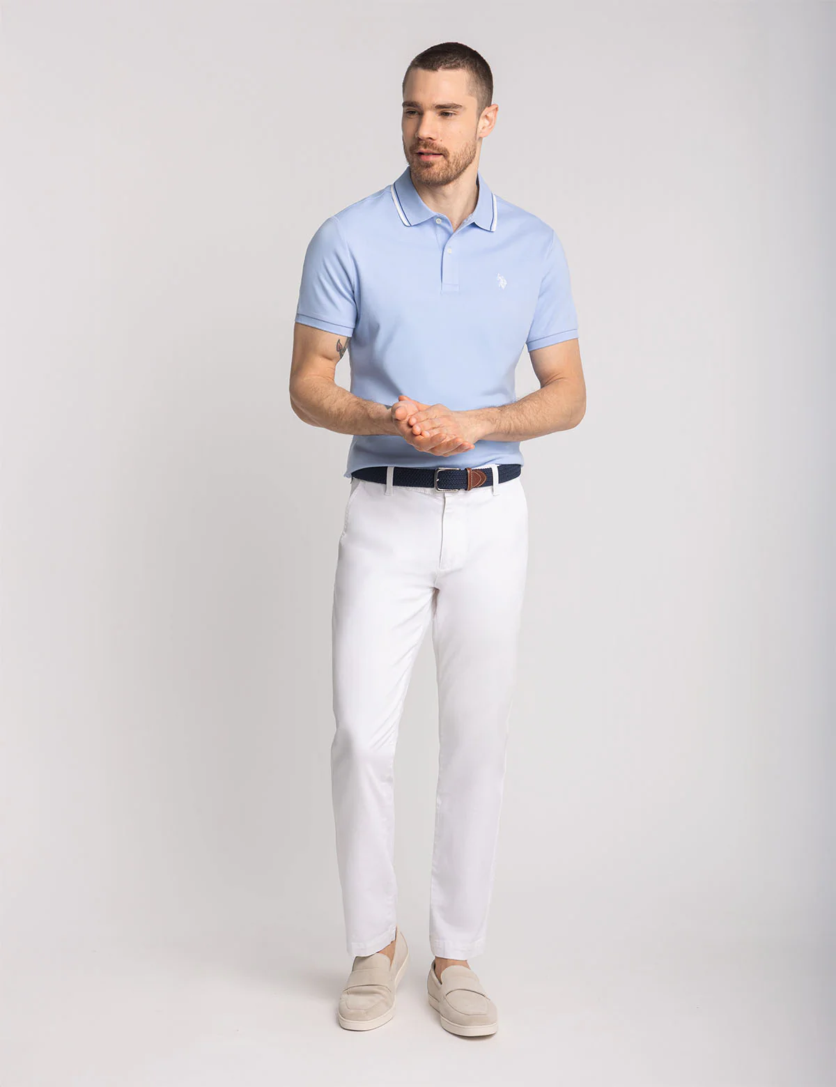 SLIM FIT TIPPED INTERLOCK POLO SHIRT - Image 23