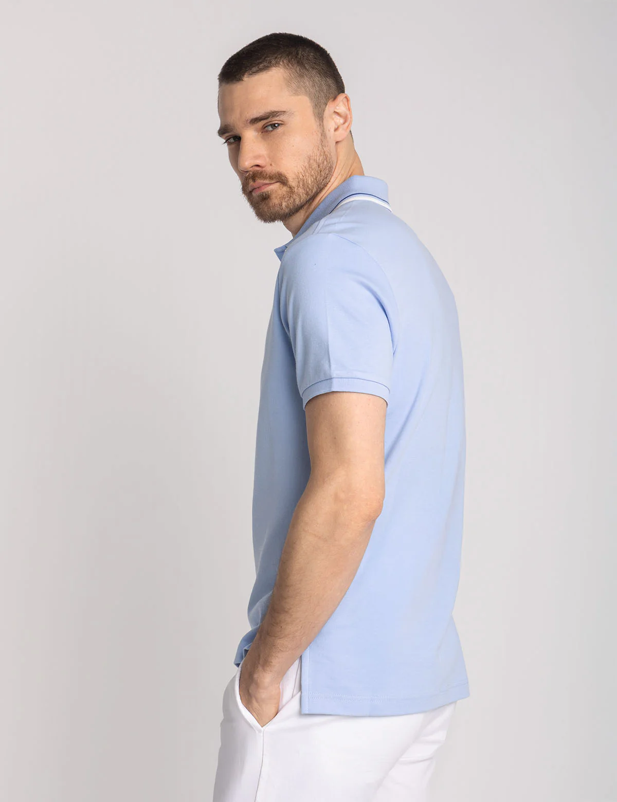SLIM FIT TIPPED INTERLOCK POLO SHIRT - Image 24