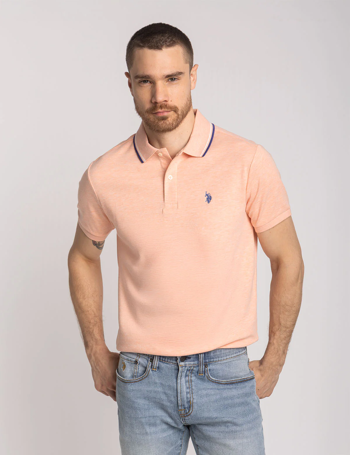 SLIM FIT TIPPED INTERLOCK POLO SHIRT - Image 25