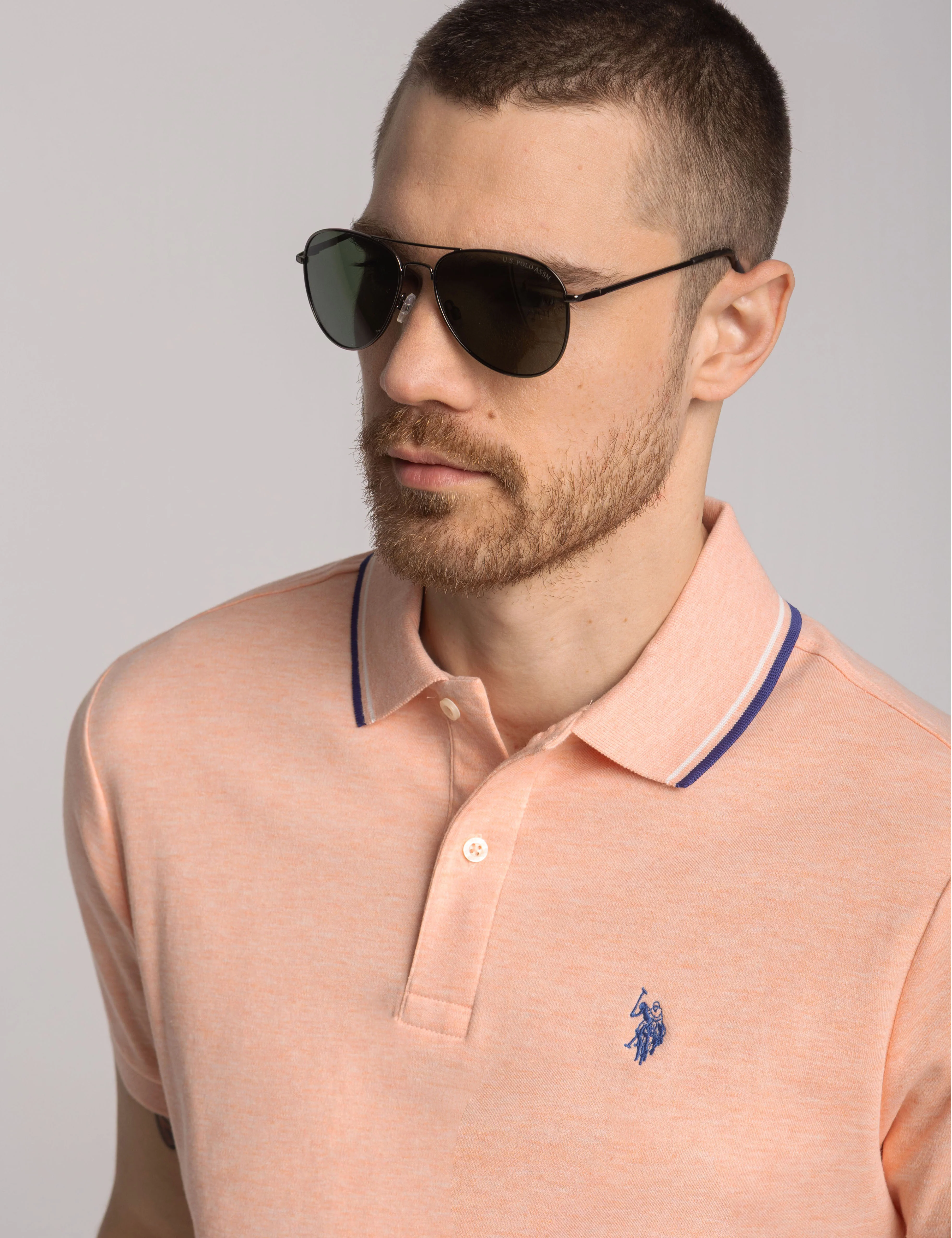 SLIM FIT TIPPED INTERLOCK POLO SHIRT - Image 26