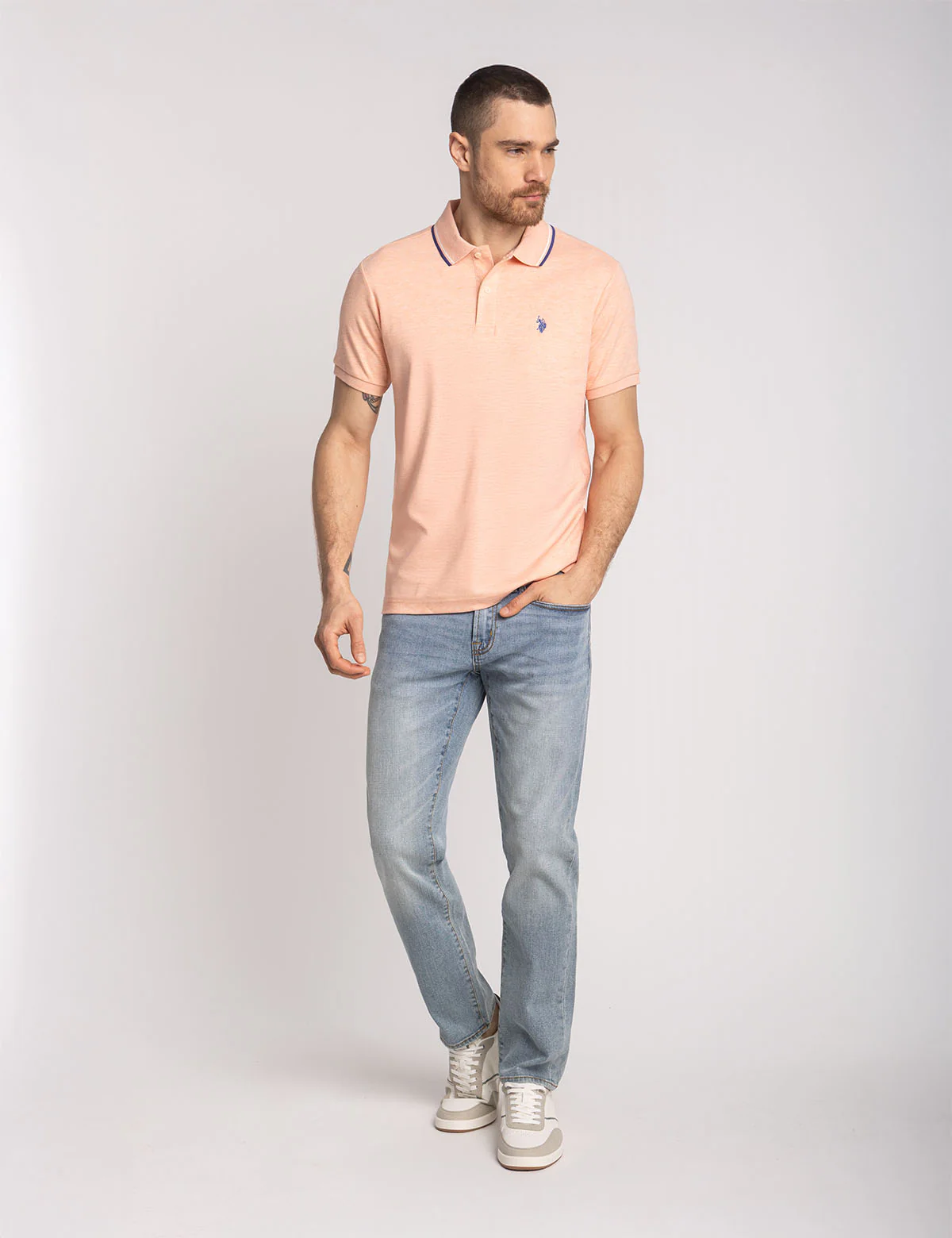 SLIM FIT TIPPED INTERLOCK POLO SHIRT - Image 27