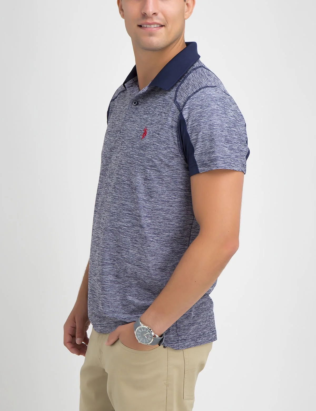 SLIM FIT SPACEDYE POLO SHIRT - Image 6