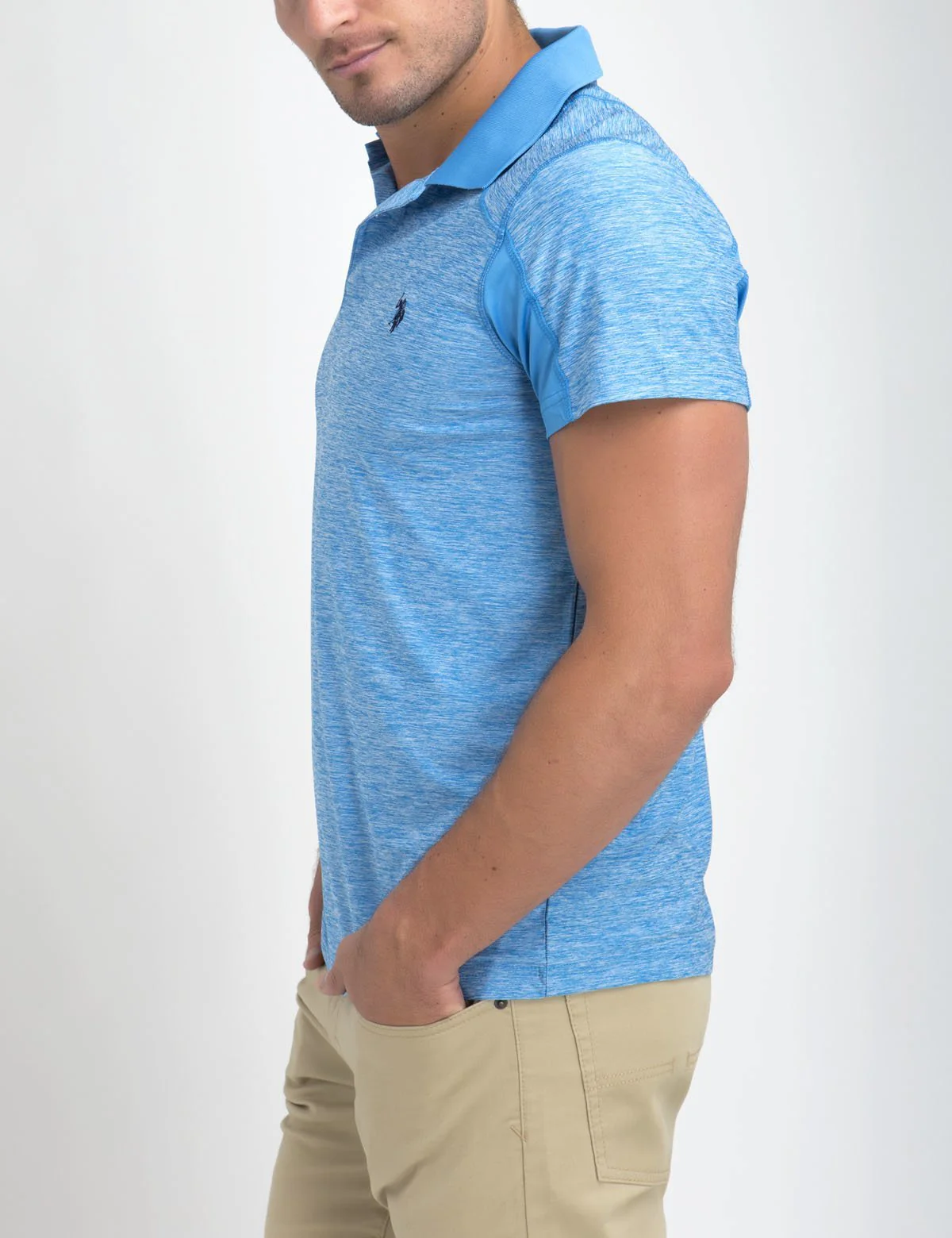 SLIM FIT SPACEDYE POLO SHIRT - Image 8