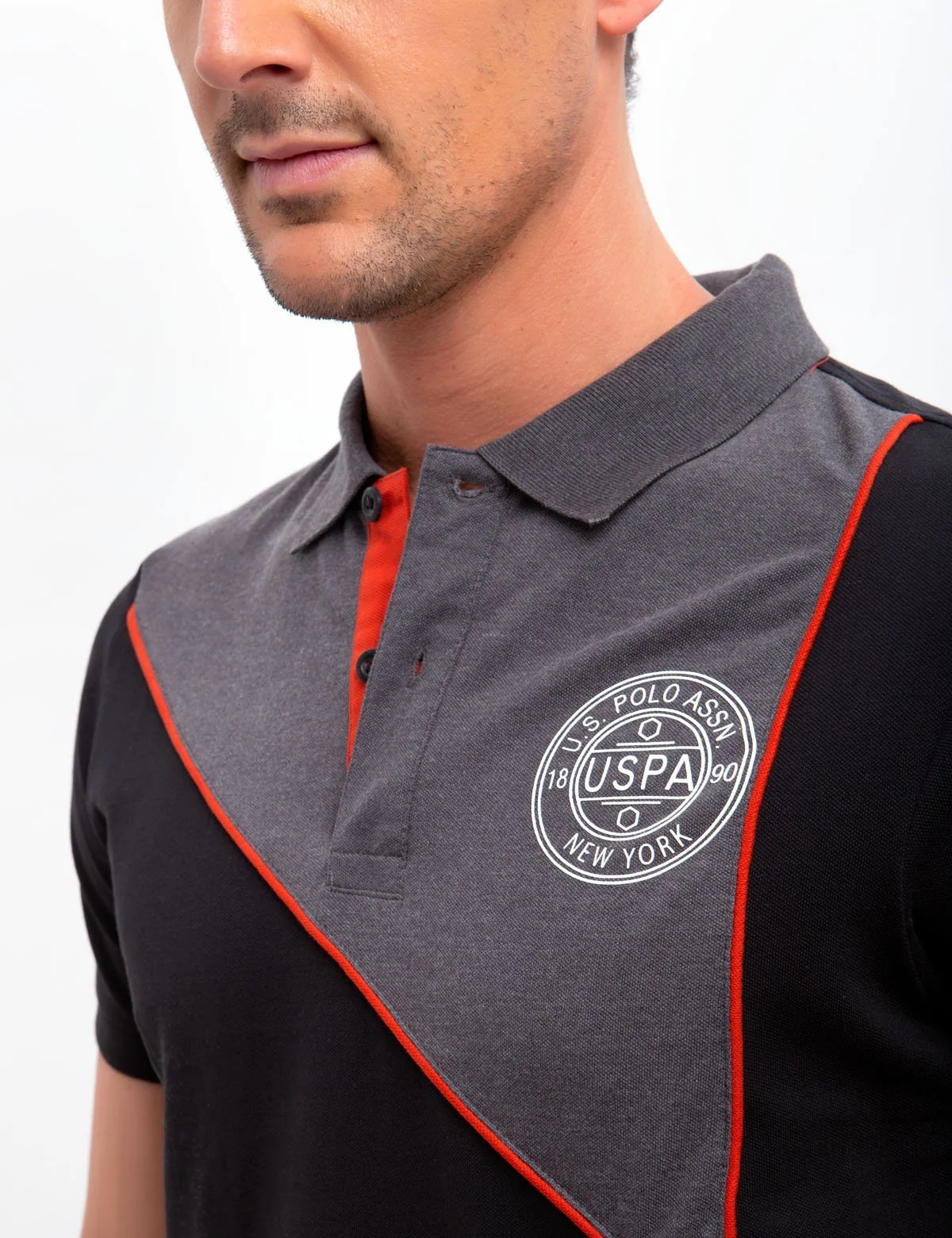 SLIM FIT STRETCH COLORBLOCK POLO SHIRT - Image 2