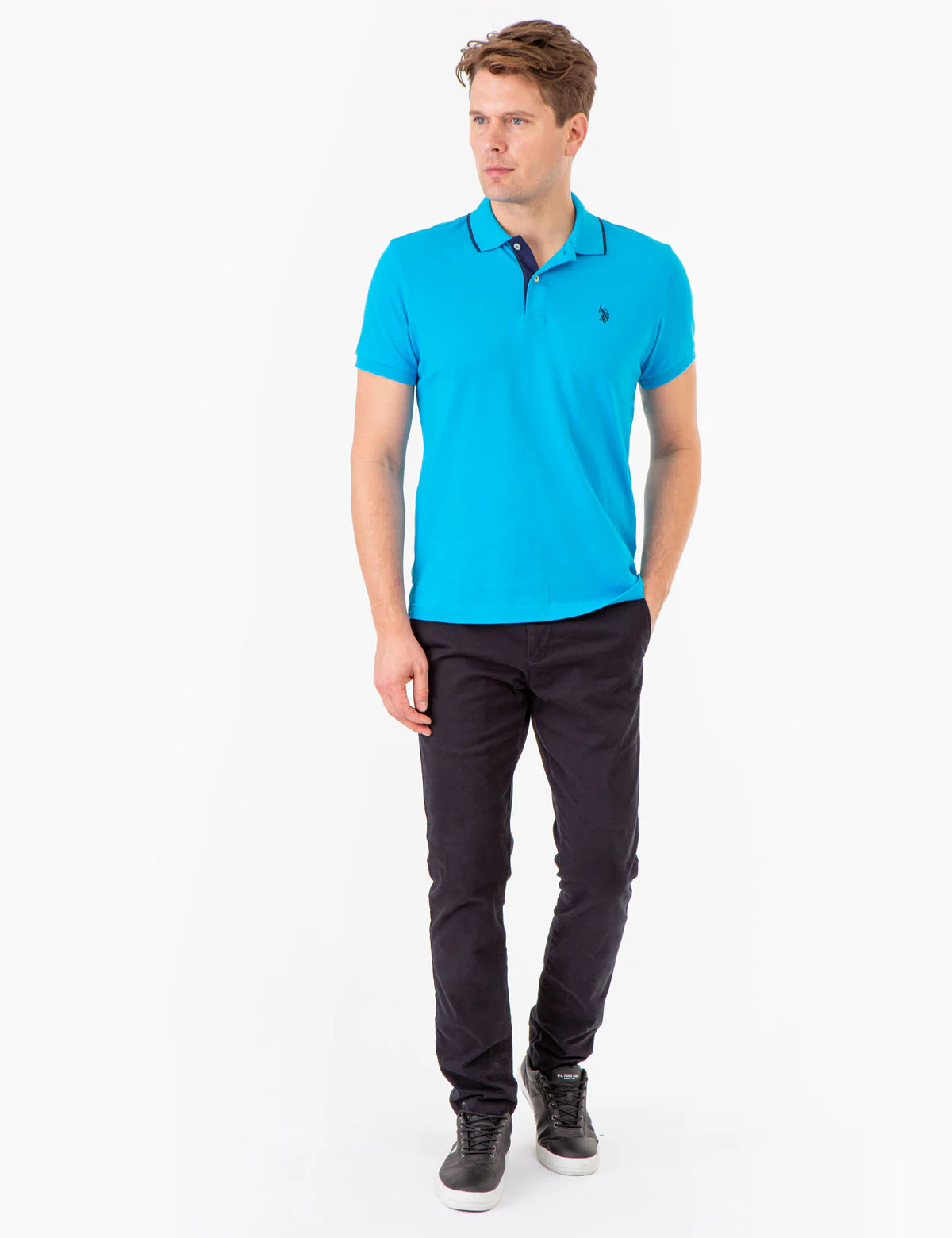 SLIM FIT STRETCH PIQUE SOLID POLO SHIRT - Image 11