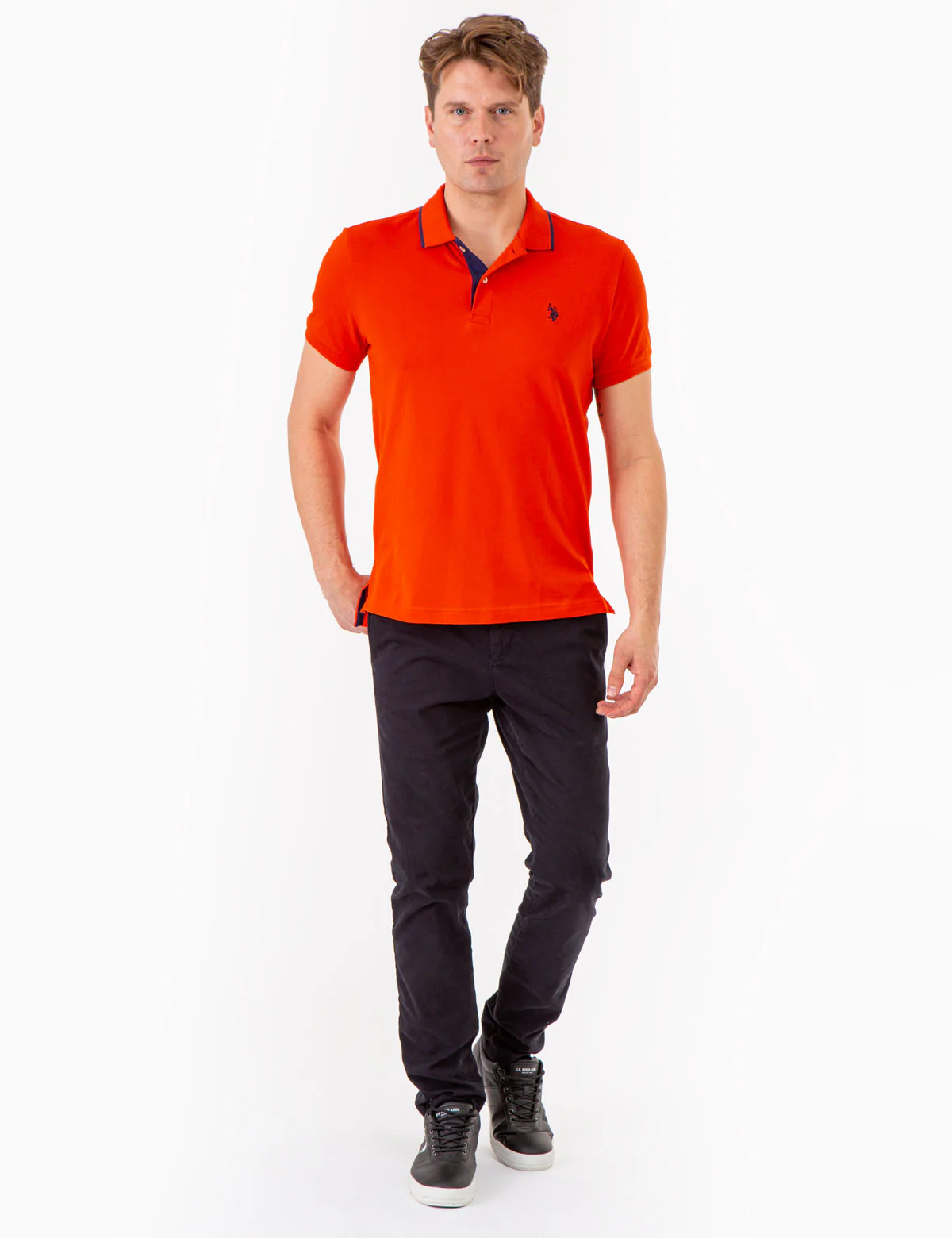 SLIM FIT STRETCH PIQUE SOLID POLO SHIRT - Image 15