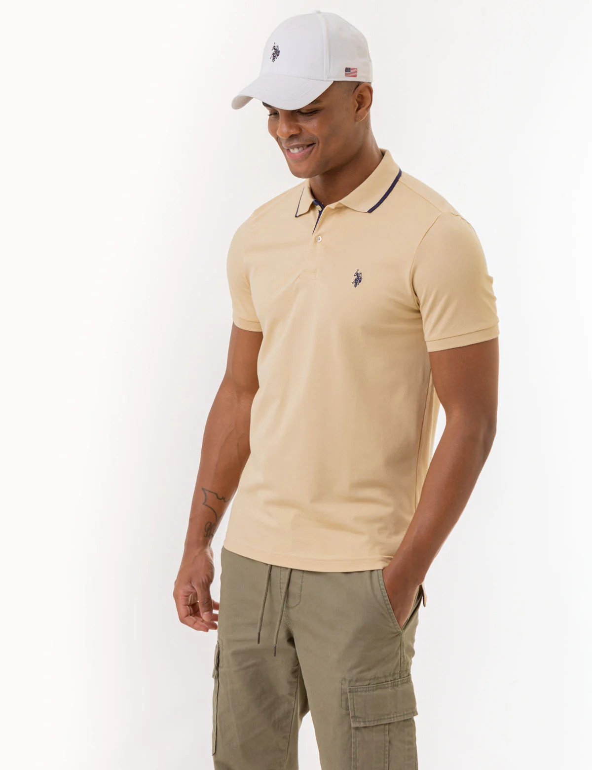 SLIM FIT STRETCH PIQUE SOLID POLO SHIRT - Image 12