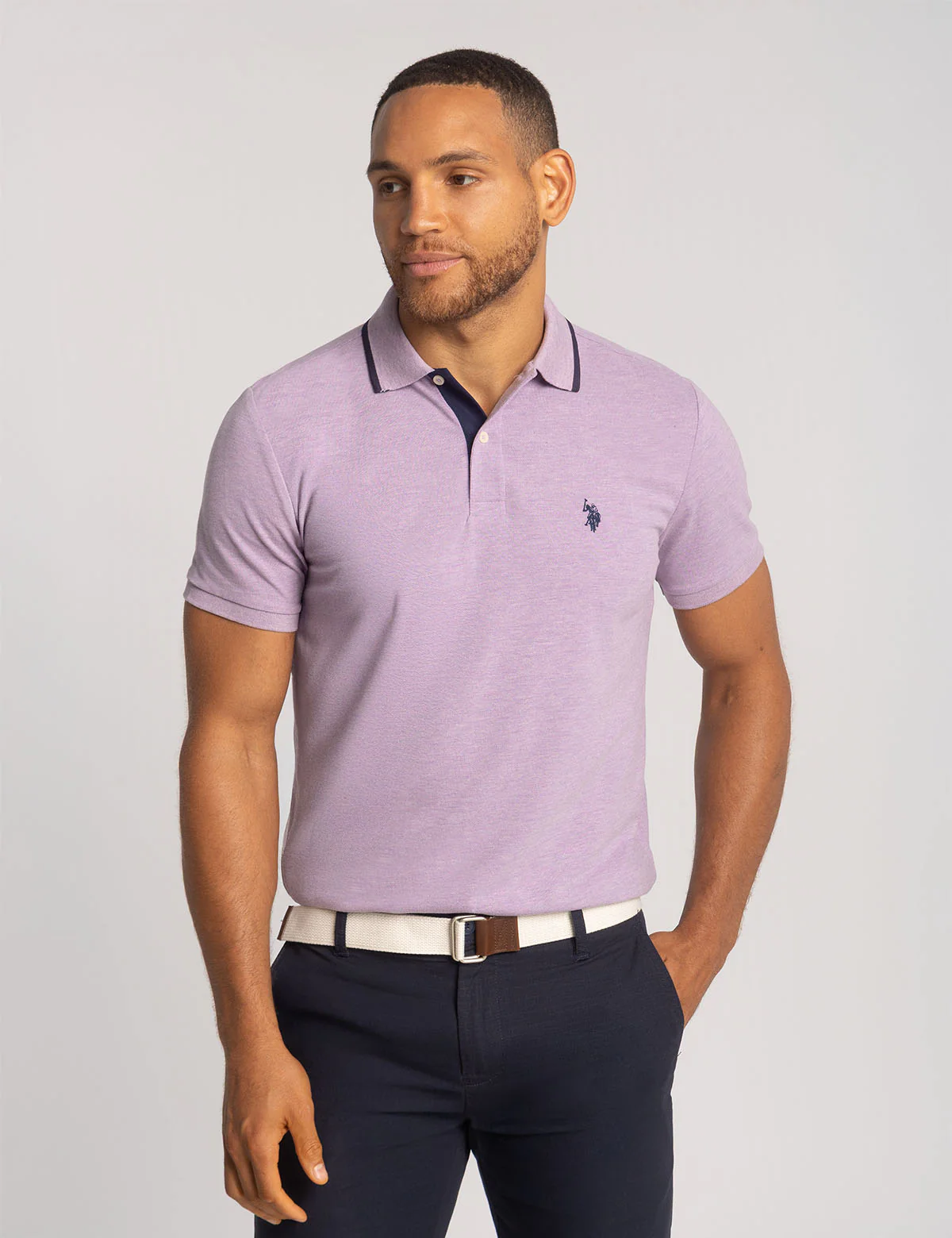 SLIM FIT STRETCH SOLID PIQUE POLO SHIRT - Image 5