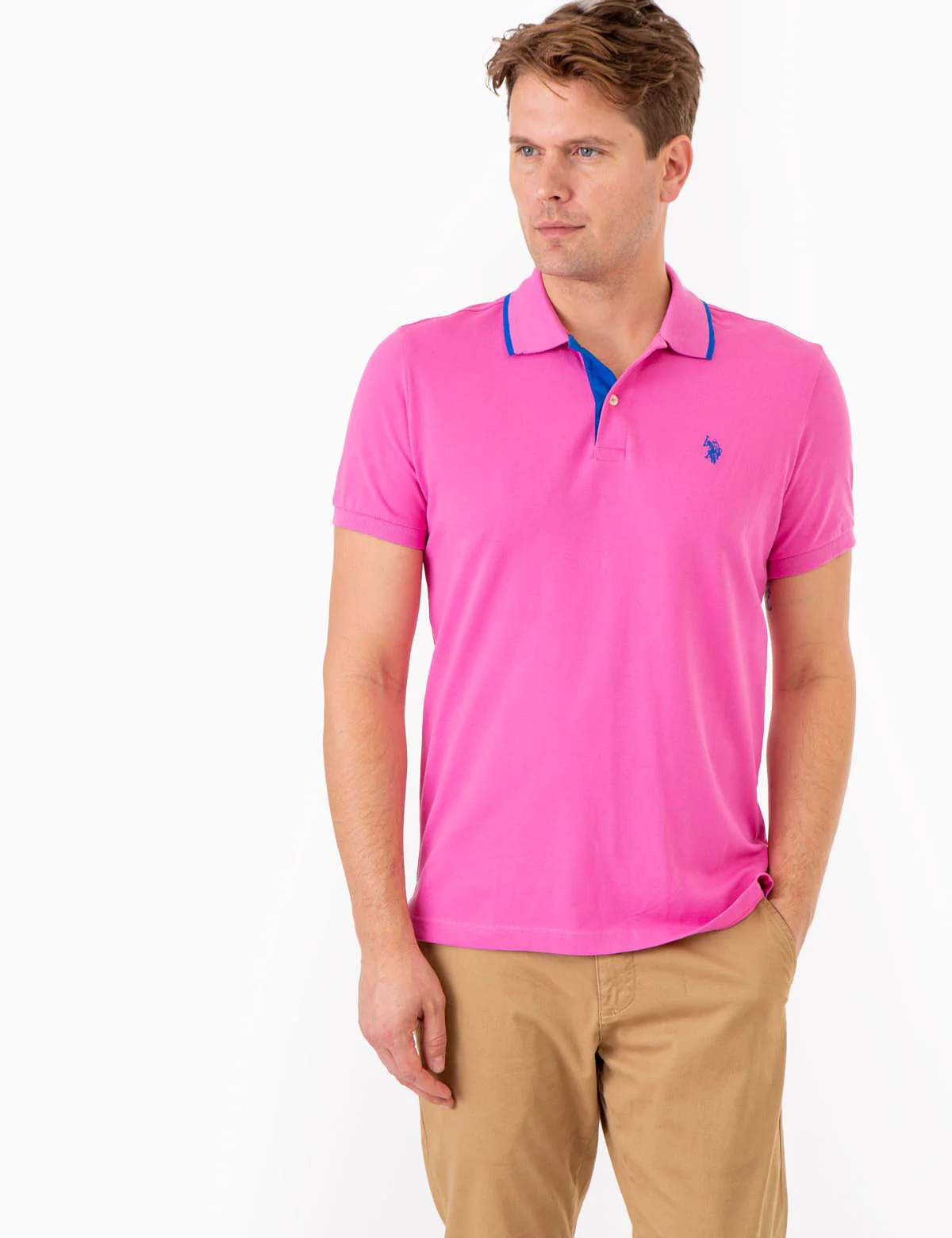 SLIM FIT STRETCH PIQUE SOLID POLO SHIRT - Image 5