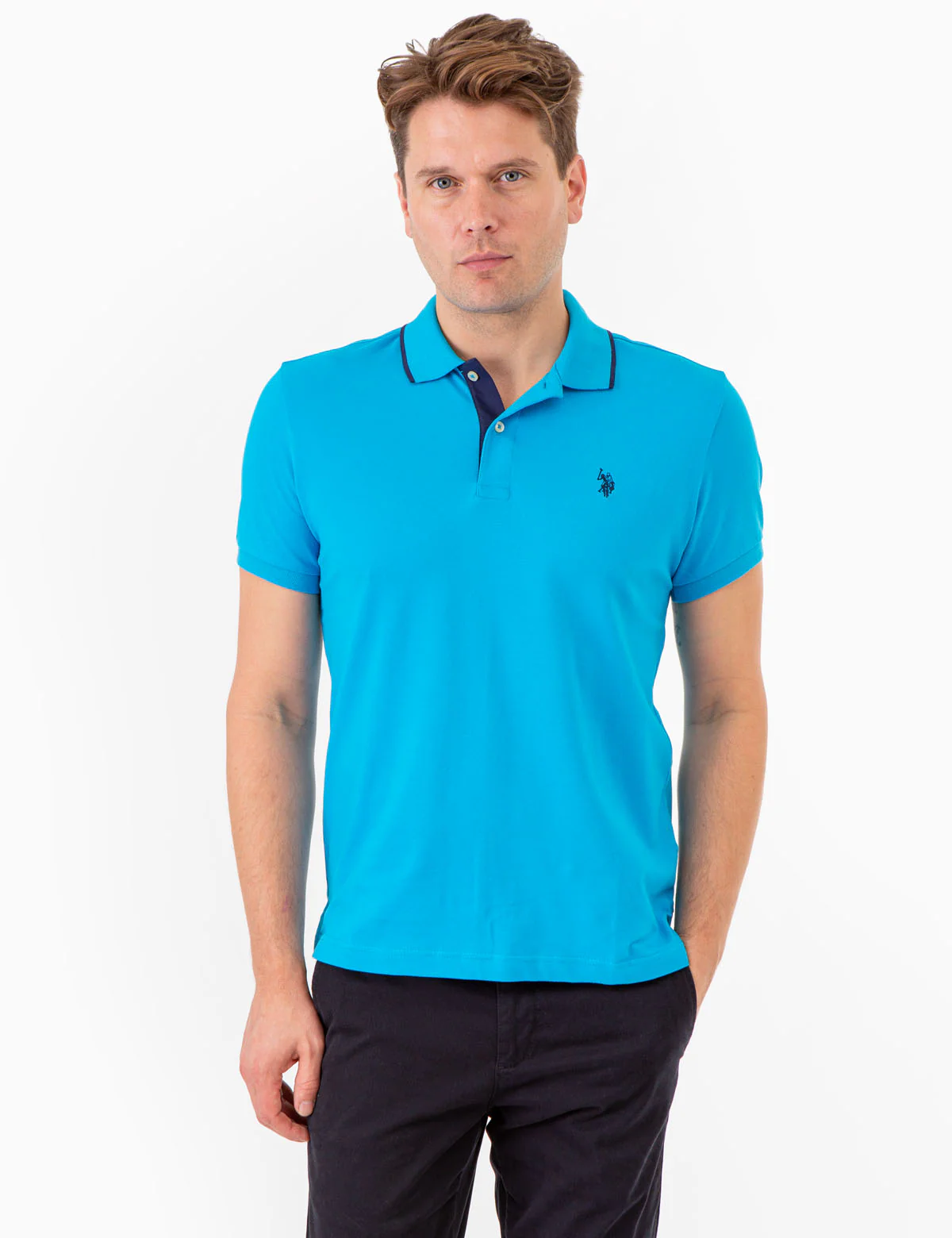 SLIM FIT STRETCH PIQUE SOLID POLO SHIRT - Image 9