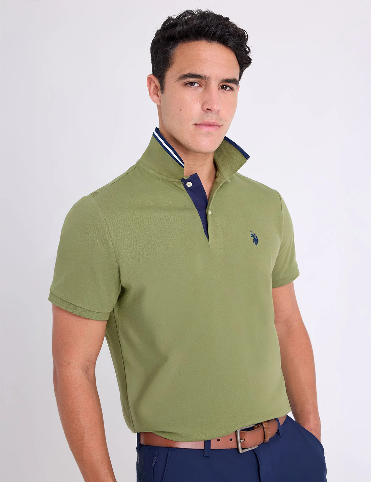 SLIM FIT STRETCH SOLID PIQUE POLO SHIRT - Image 11