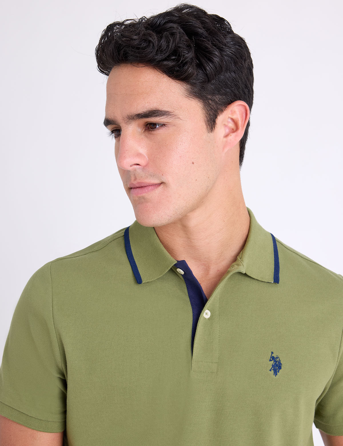 SLIM FIT STRETCH SOLID PIQUE POLO SHIRT - Image 12