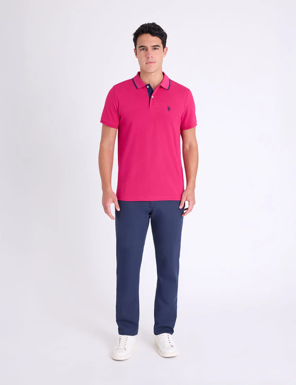 SLIM FIT STRETCH SOLID PIQUE POLO SHIRT - Image 16