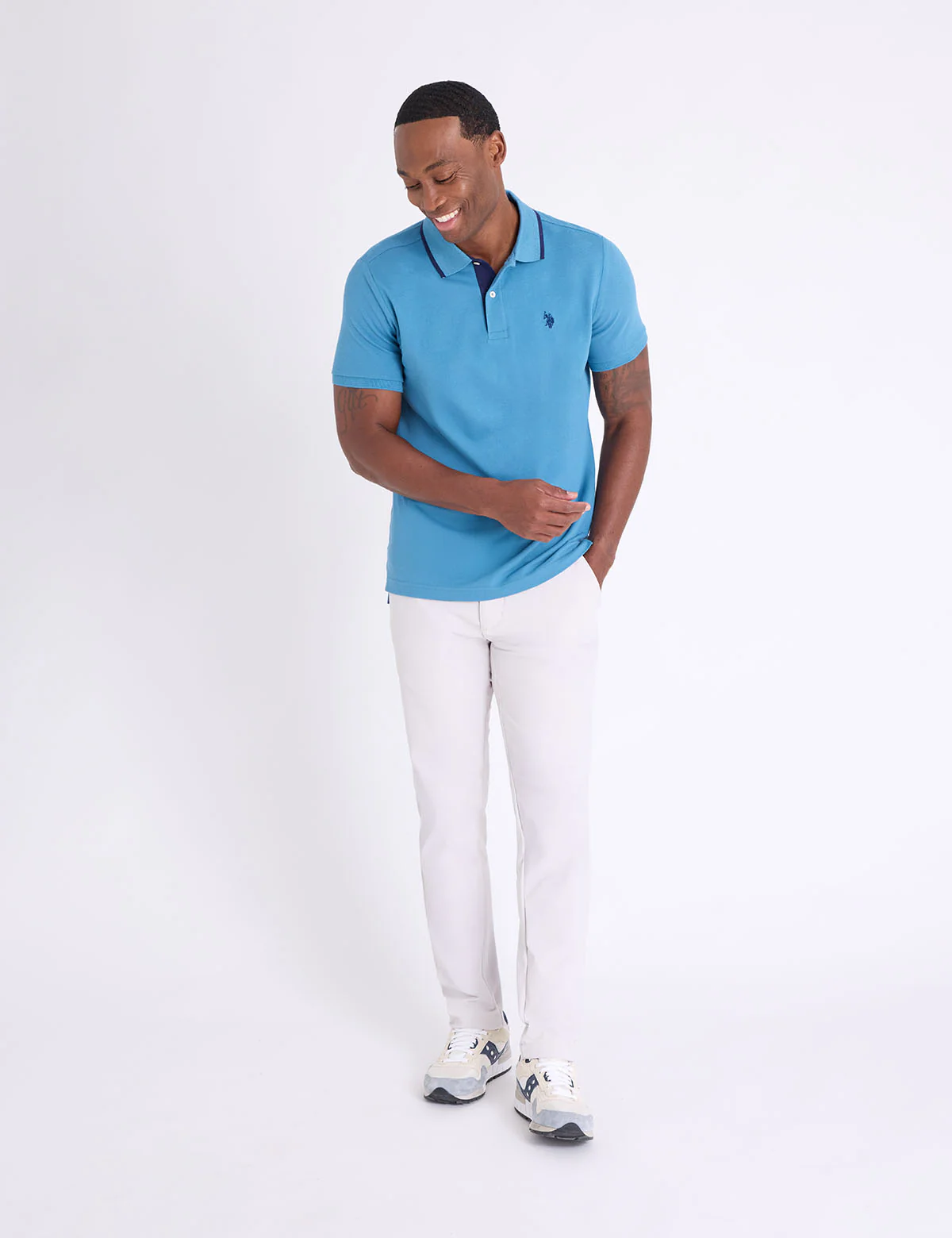 SLIM FIT STRETCH SOLID PIQUE POLO SHIRT - Image 4
