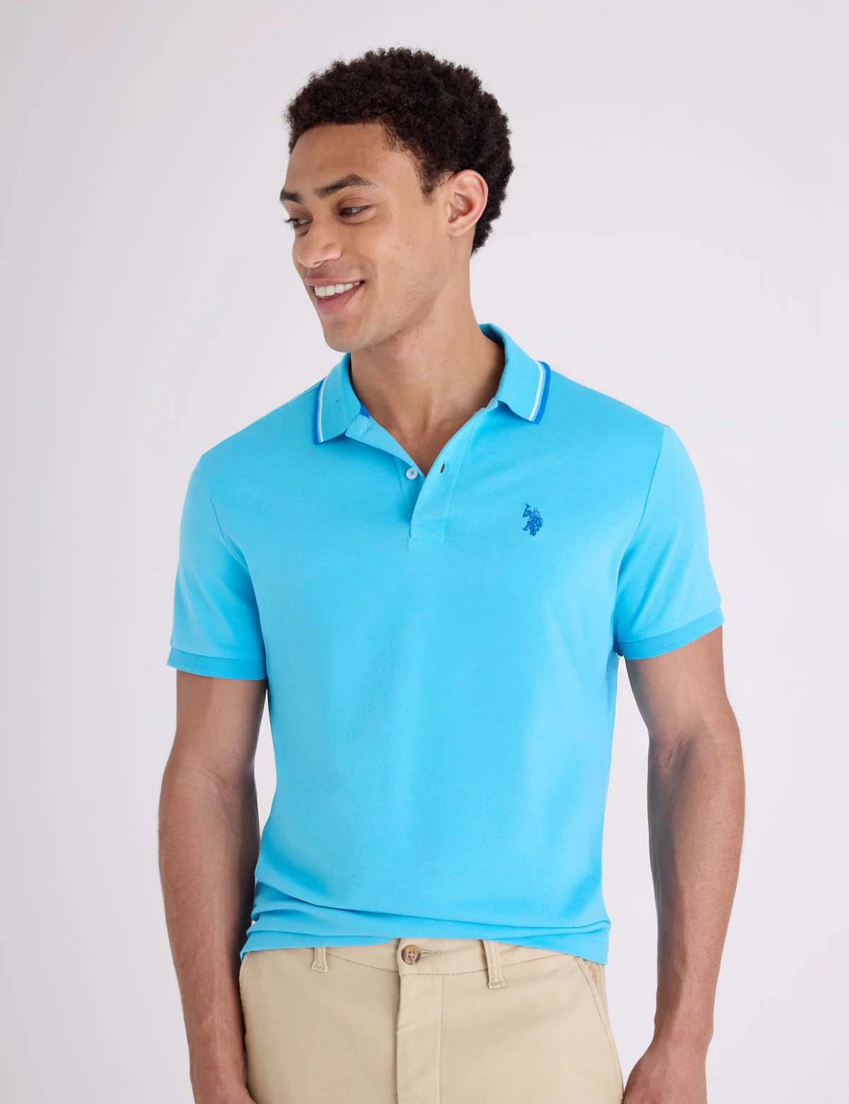 SLIM FIT TIPPED INTERLOCK POLO SHIRT - Image 5