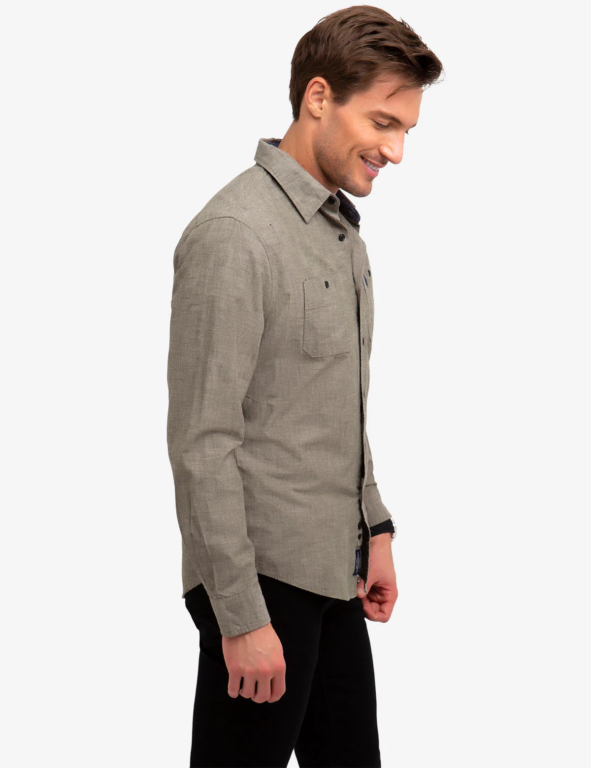 SLIM FIT CANVAS SHIRT - Image 14