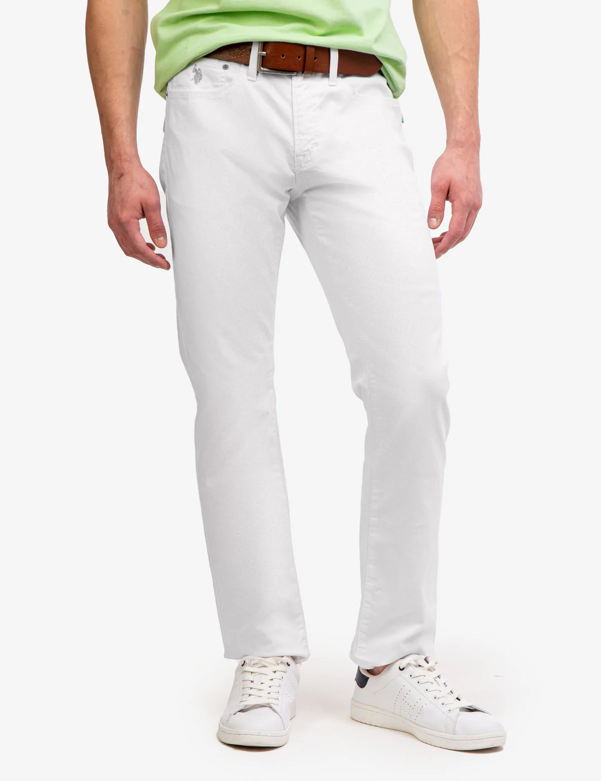 SLIM STRAIGHT 5 POCKET STRETCH CHINO PANTS - Image 6