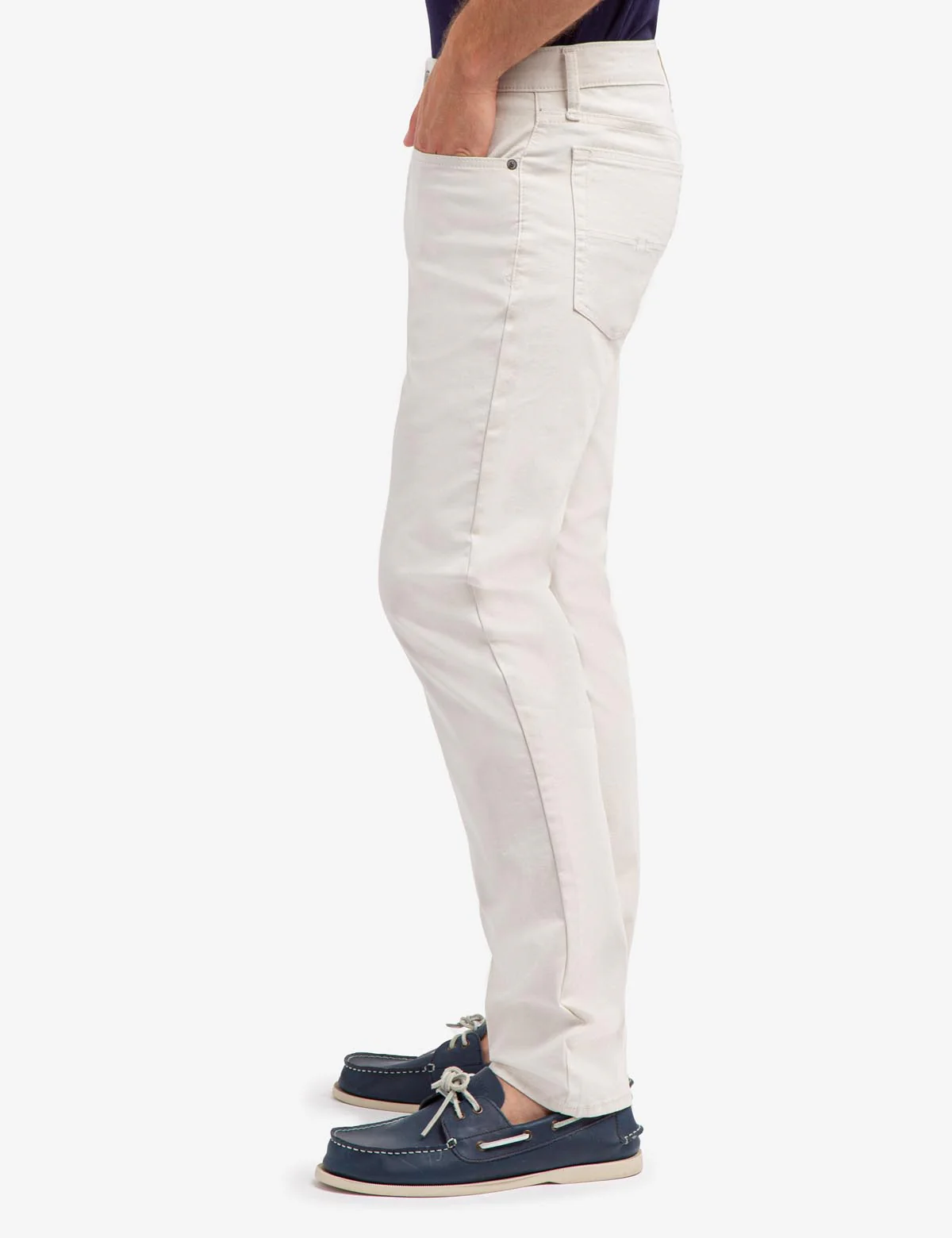 SLIM STRAIGHT 5 POCKET STRETCH CHINO PANTS - Image 3
