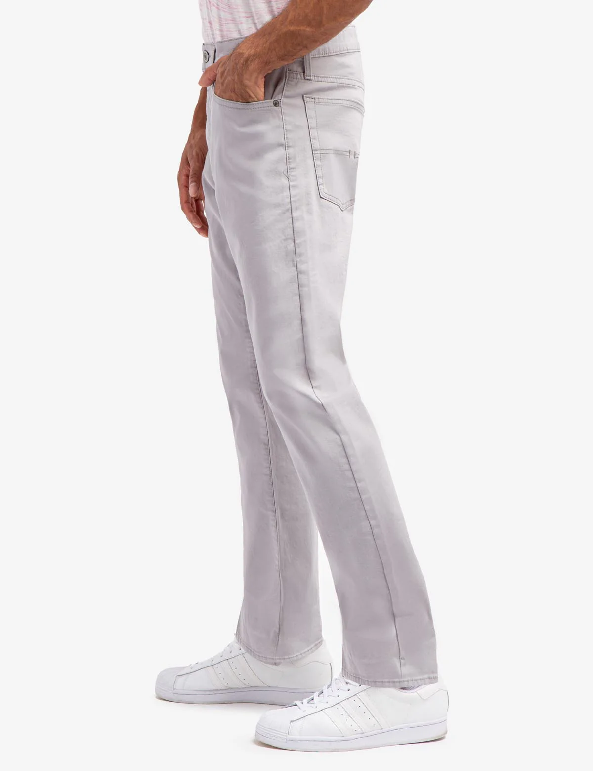 SLIM STRAIGHT 5 POCKET STRETCH CHINO PANTS - Image 3