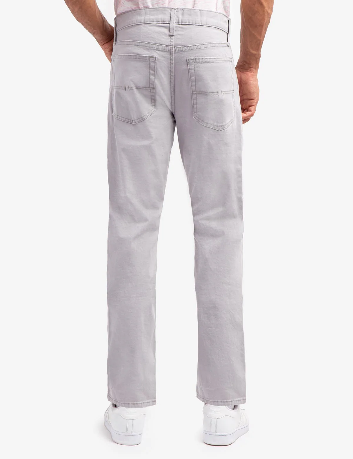 SLIM STRAIGHT 5 POCKET STRETCH CHINO PANTS - Image 4