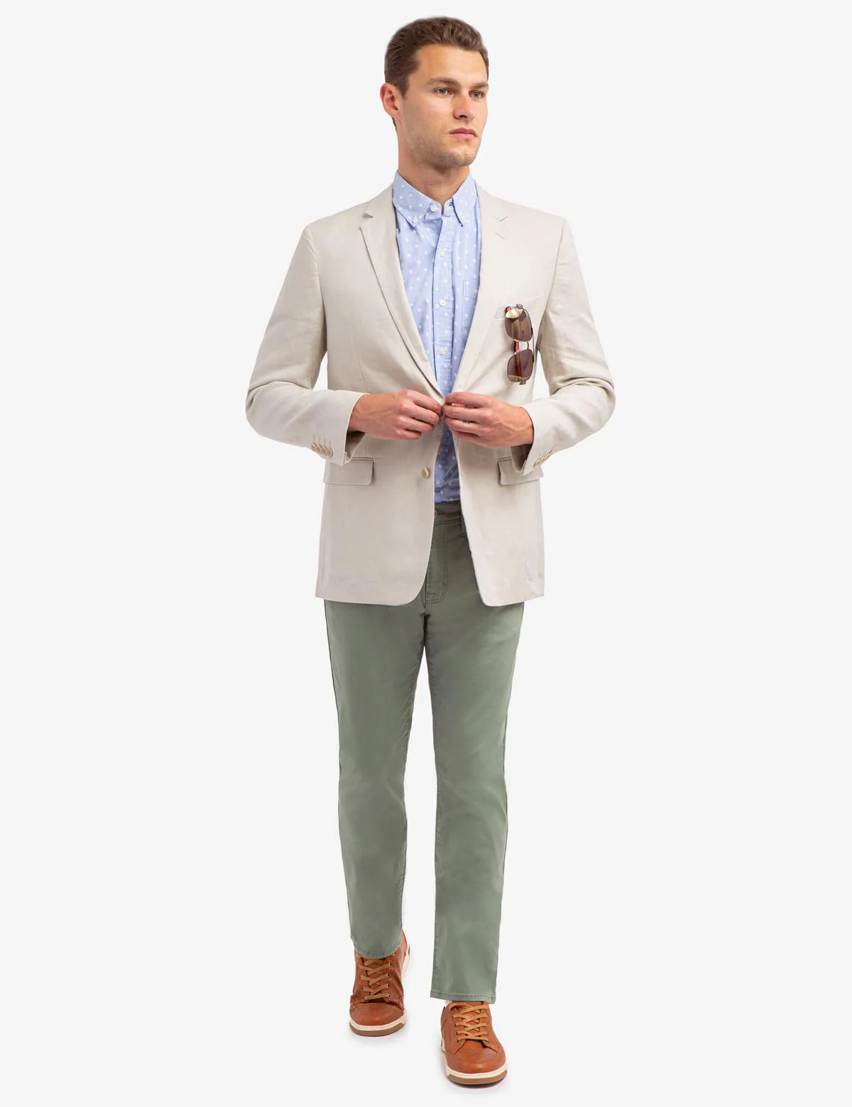 SLIM STRAIGHT 5 POCKET STRETCH CHINO PANTS - Image 7