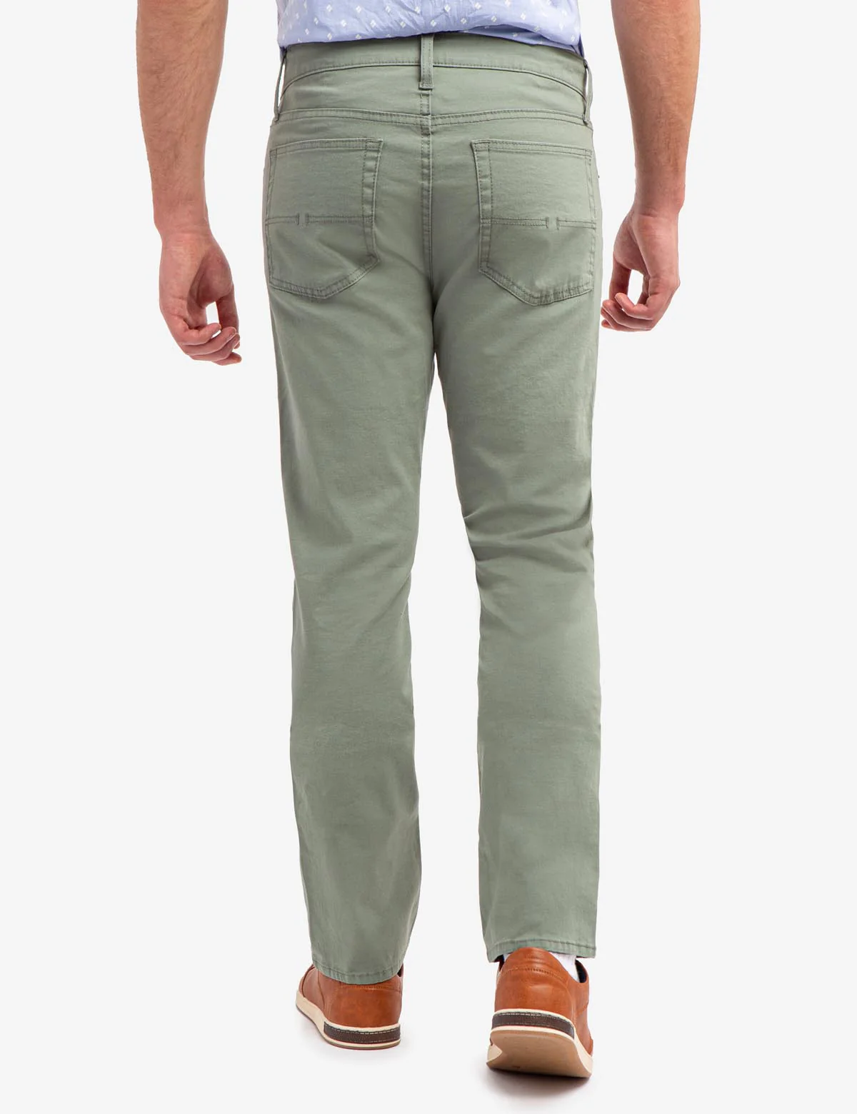 SLIM STRAIGHT 5 POCKET STRETCH CHINO PANTS - Image 9