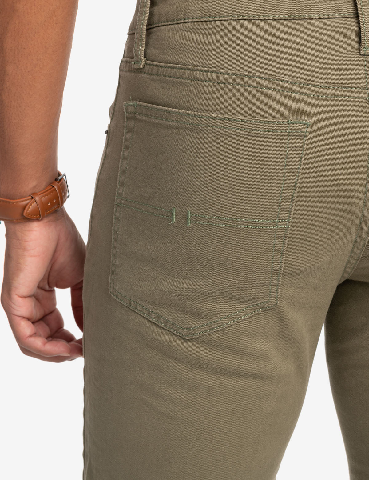 SLIM STRAIGHT 5 POCKET STRETCH CHINO PANTS - Image 7