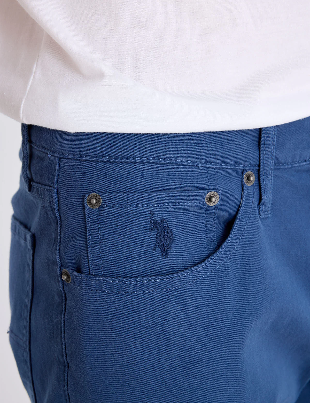 SLIM STRAIGHT 5 POCKET STRETCH CHINO PANTS - Image 4