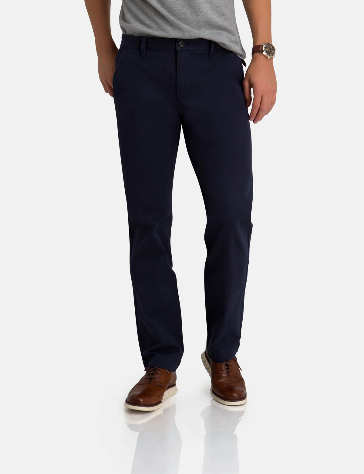 SLIM STRAIGHT CHINO PANTS - Image 4