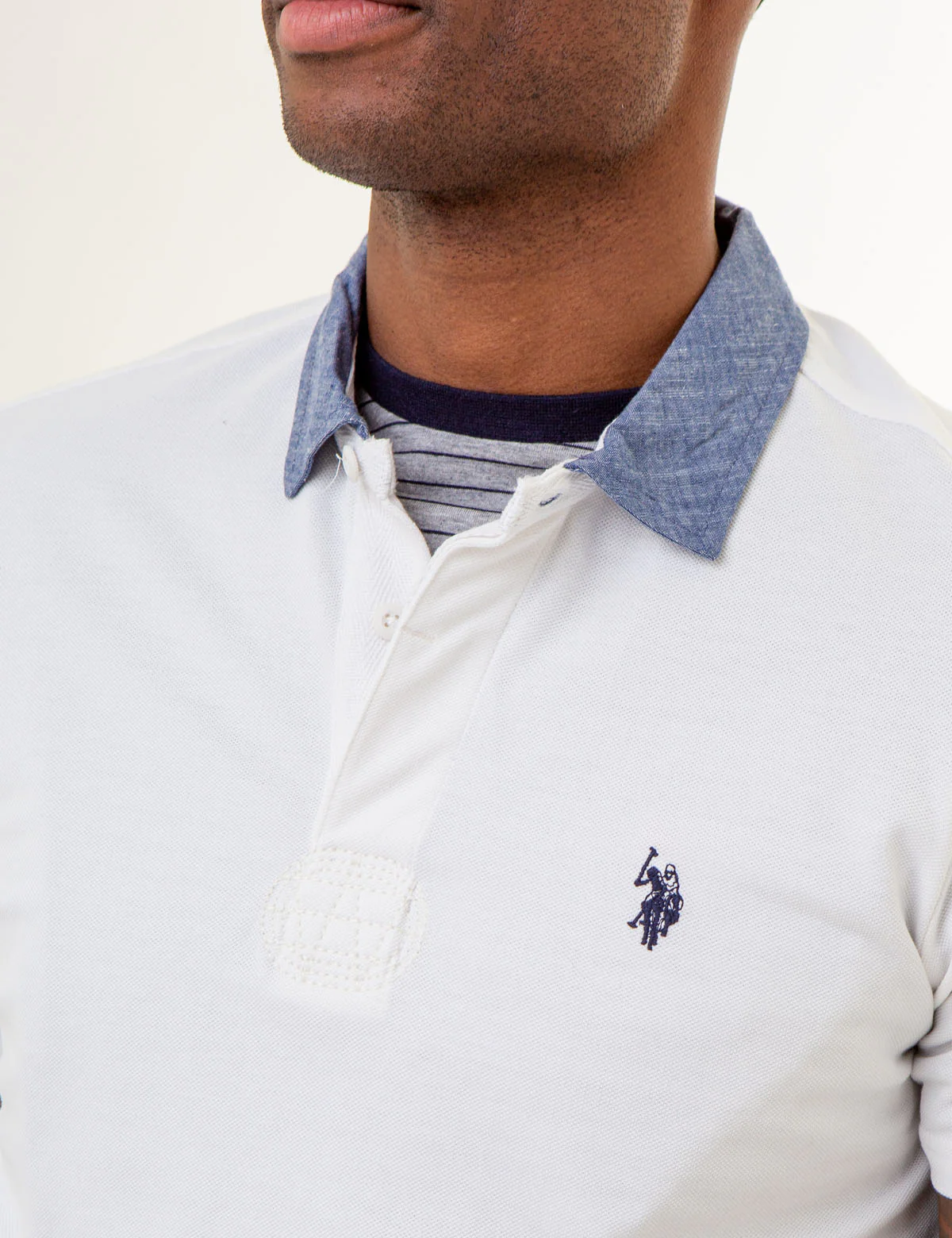 SLUB CANVAS COLLAR POLO SHIRT - Image 3