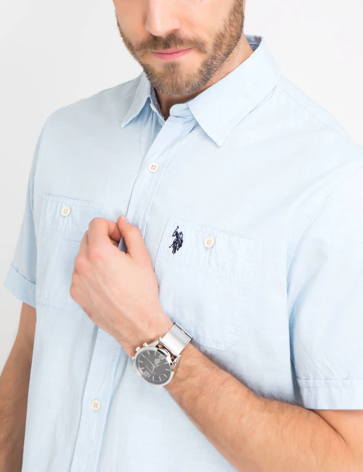 Slub Canvas Short Sleeve Shirt - Image 2