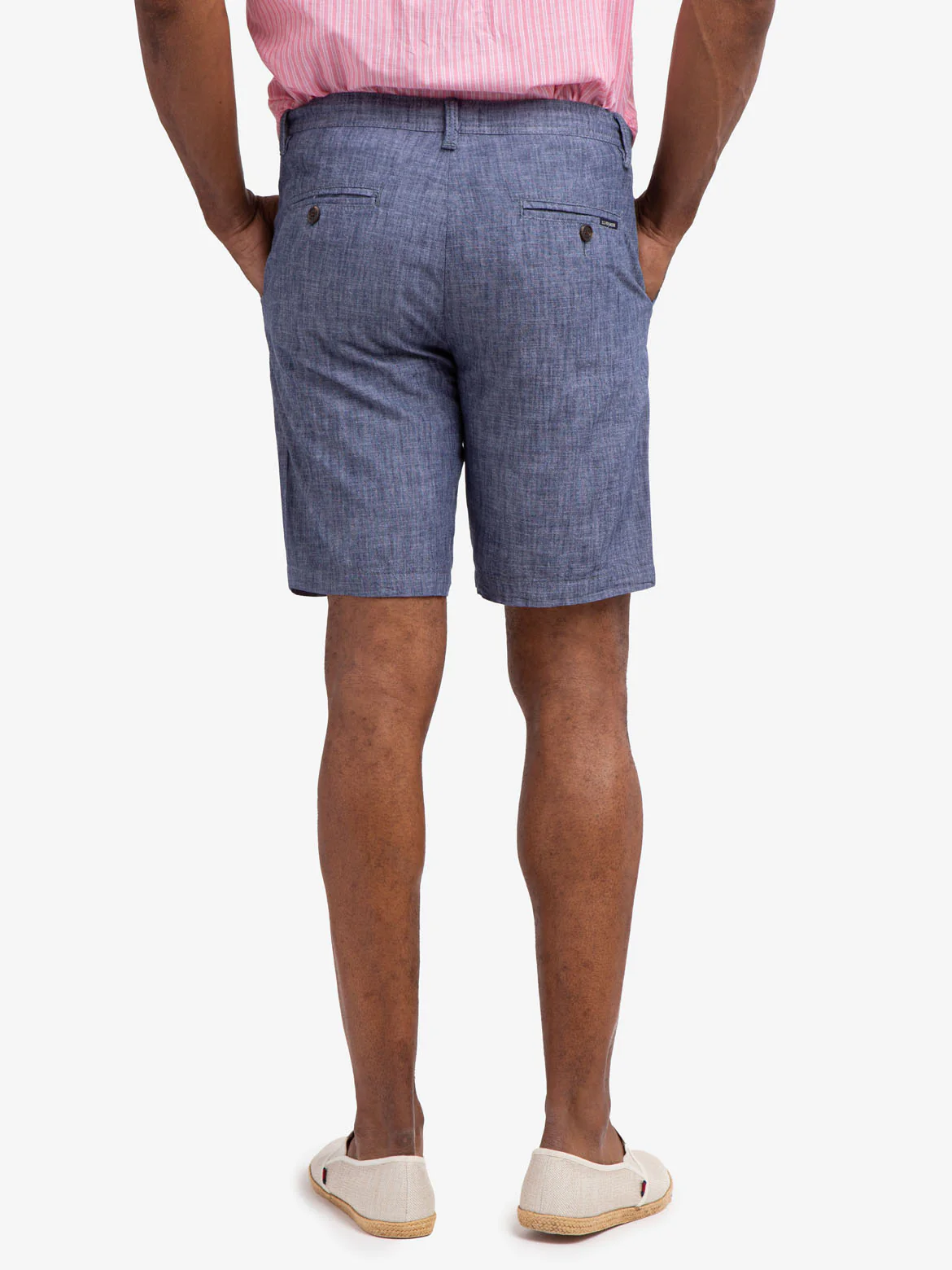 SLUB CHAMBRAY DRAWSTRING SHORTS - Image 4