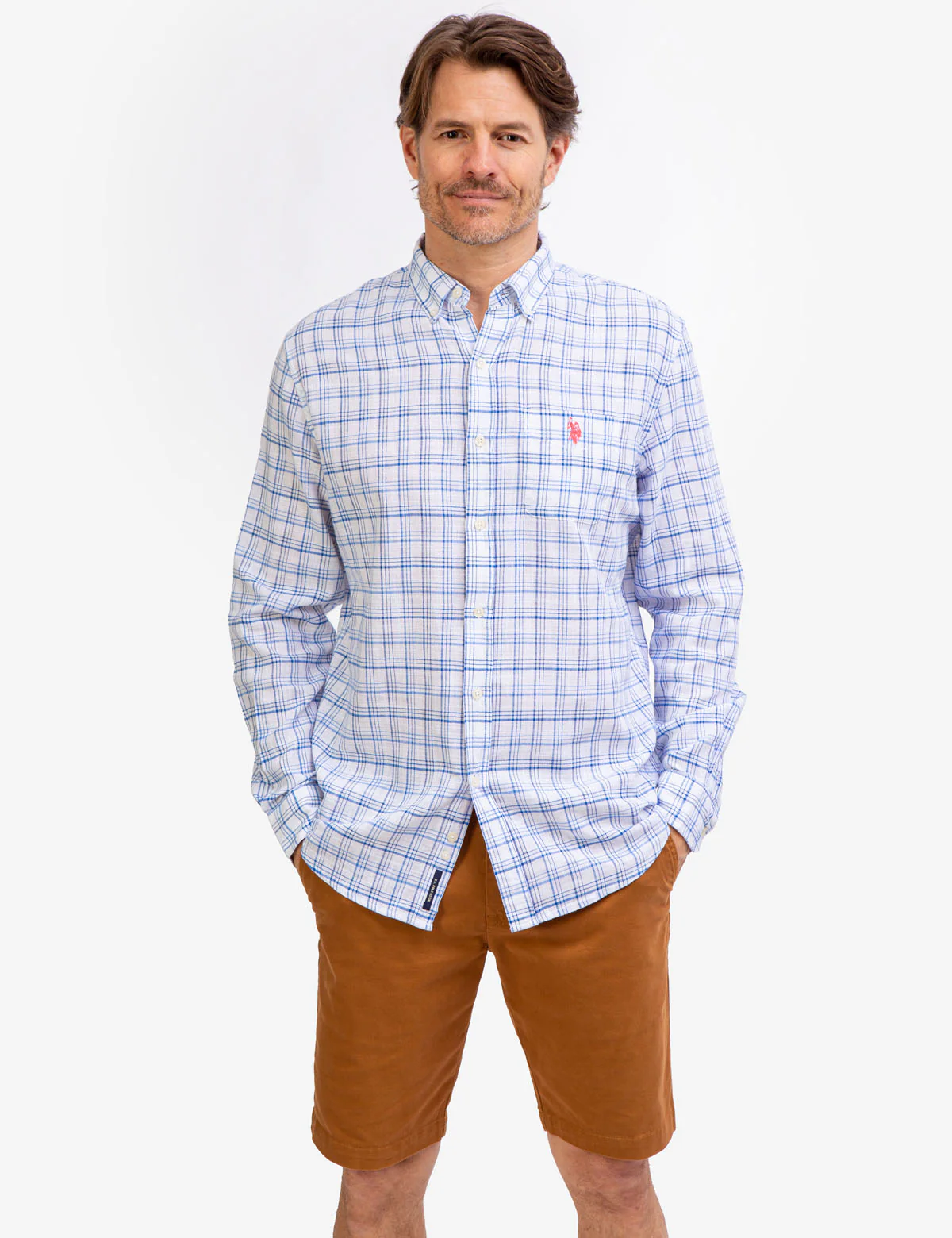 SLUB PLAID LONG SLEEVE SHIRT
