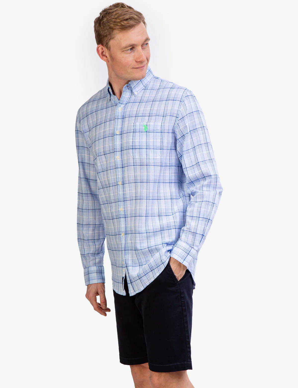 SLUB PLAID LONG SLEEVE SHIRT - Image 8