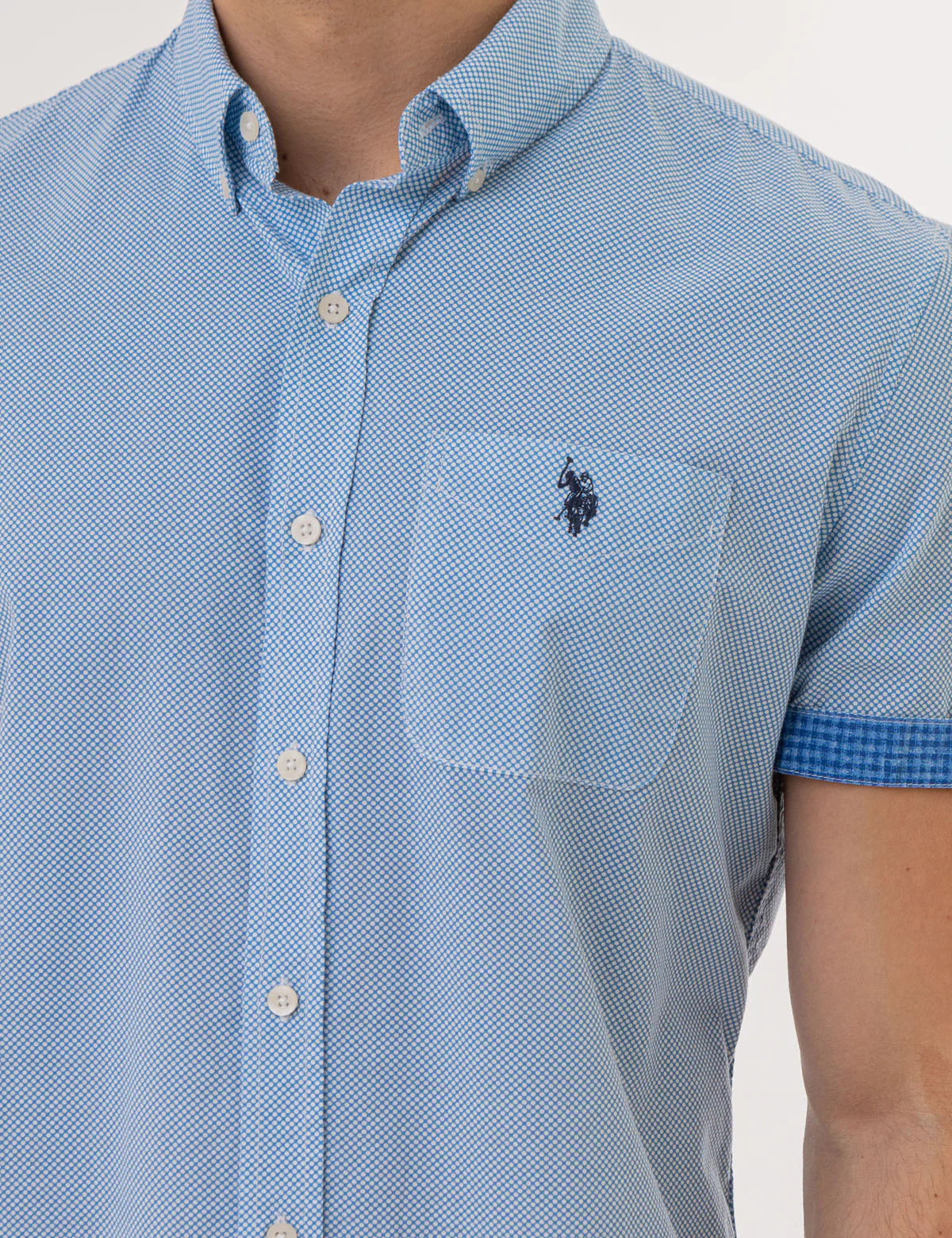 SLUB POPLIN WOVEN SHIRT WITH CONTRAST FACING - Image 3