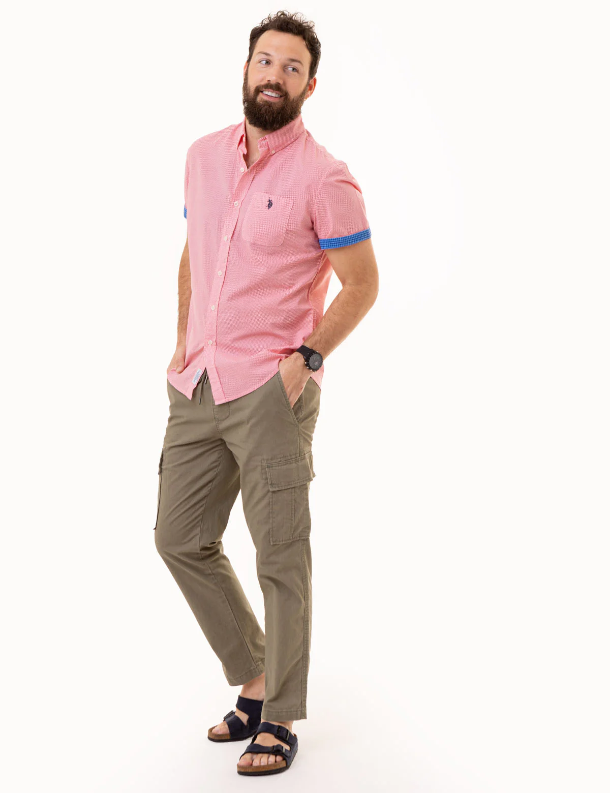 SLUB POPLIN WOVEN SHIRT WITH CONTRAST FACING - Image 6