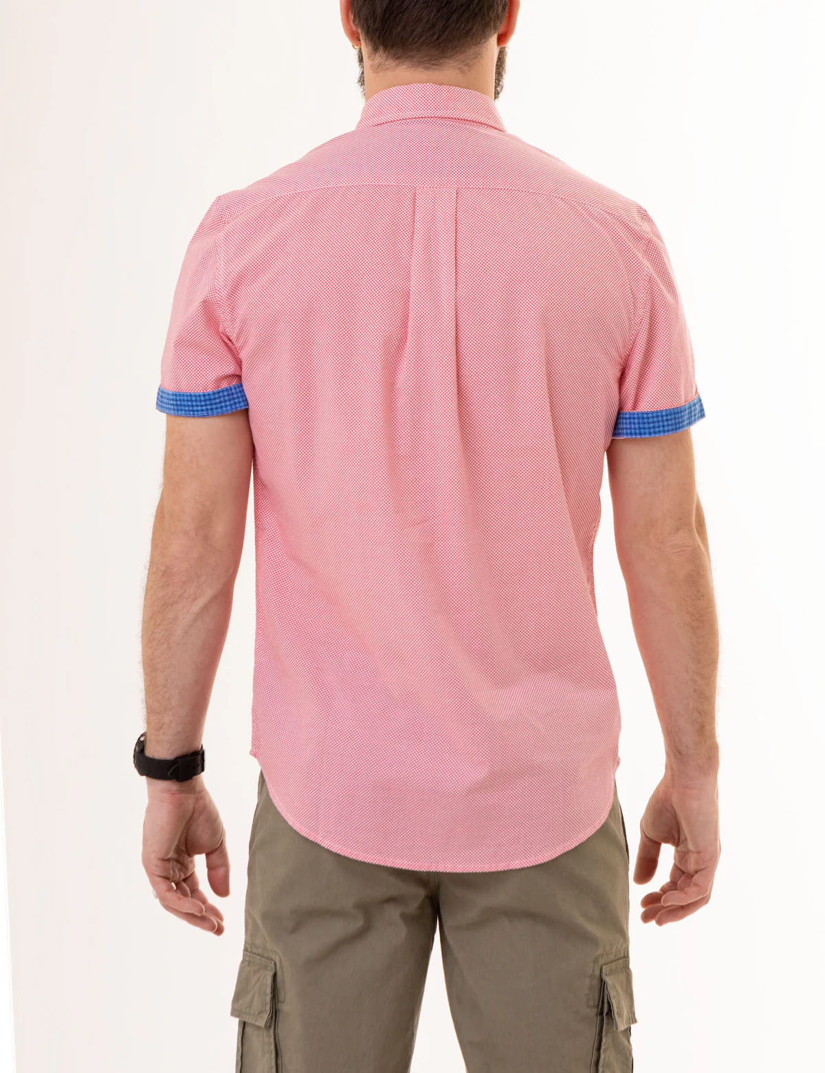 SLUB POPLIN WOVEN SHIRT WITH CONTRAST FACING - Image 8