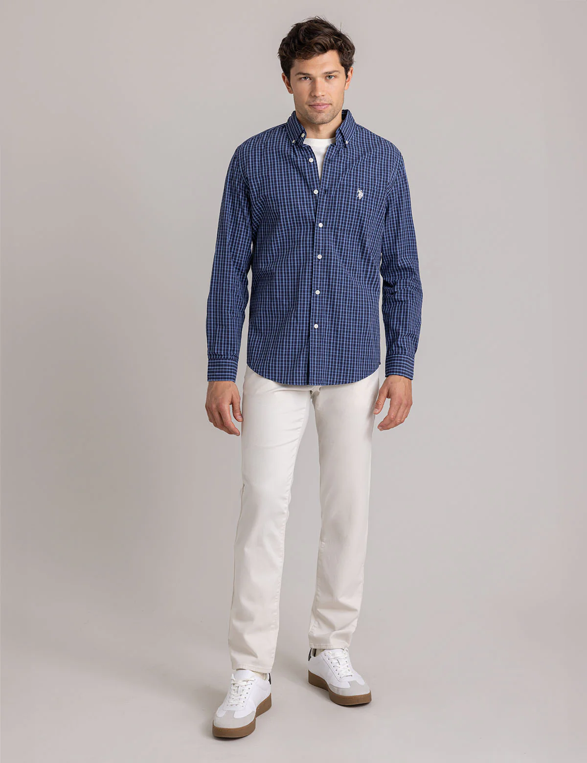 SMALL PLAID PEACHED POPLIN SHIRT - Image 3