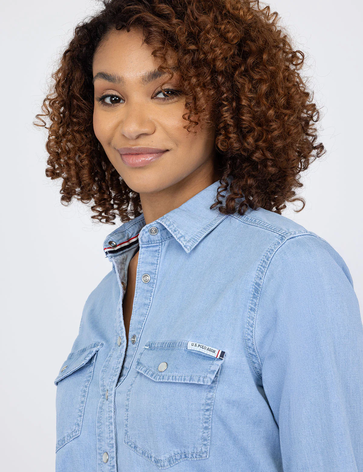 SNAP PLACKET DENIM SHIRT - Image 2