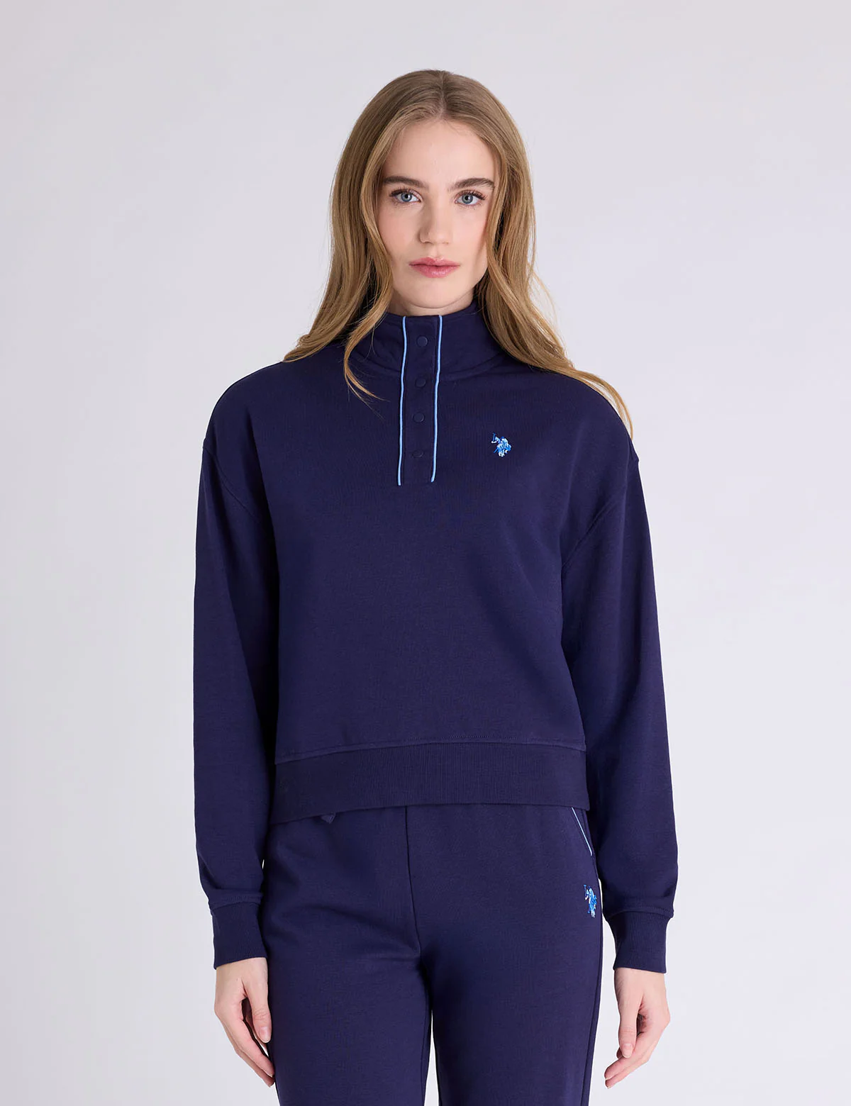 SNAP PLACKET PIPED FRENCH TERRY POPOVER - Image 6