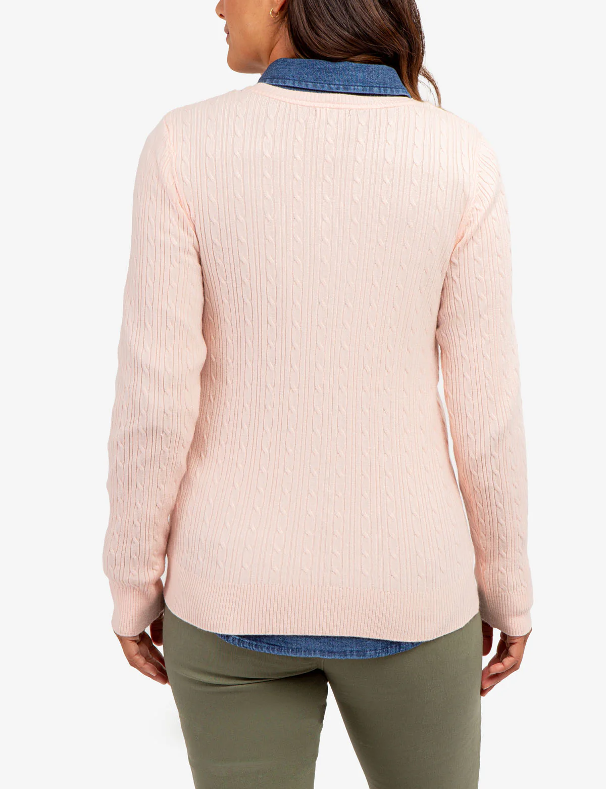 SOFT CABLE V-NECK SWEATER - Image 4