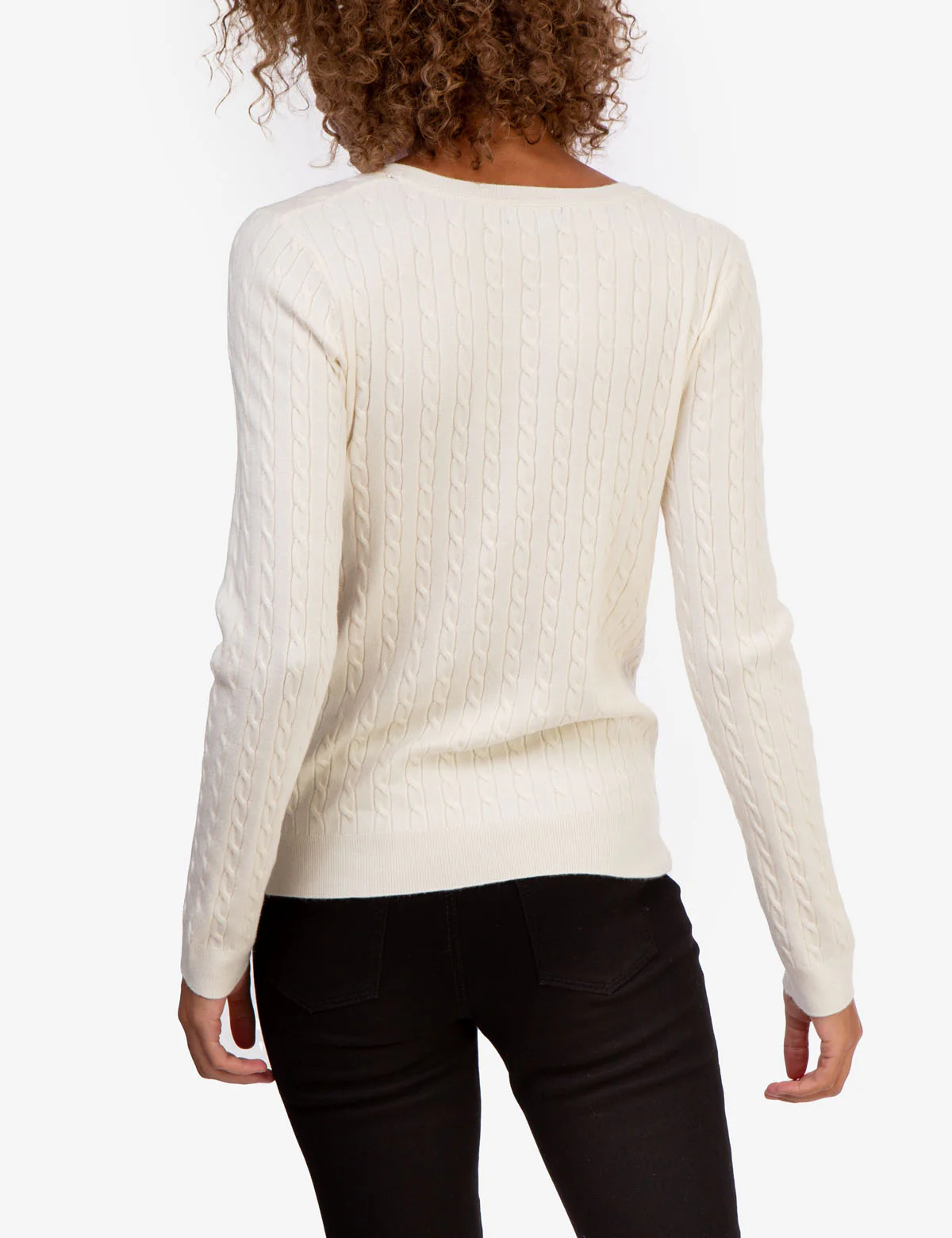 SOFT CABLE V-NECK SWEATER - Image 10