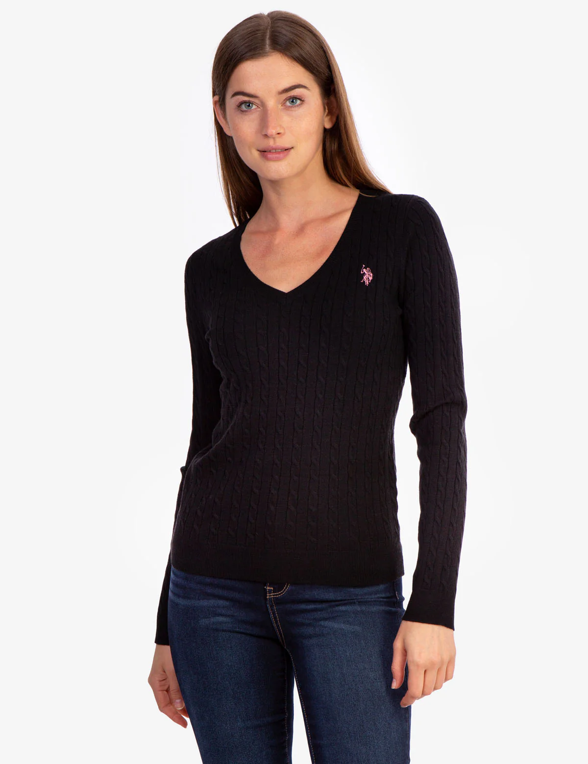 SOFT CABLE V-NECK SWEATER - Image 11