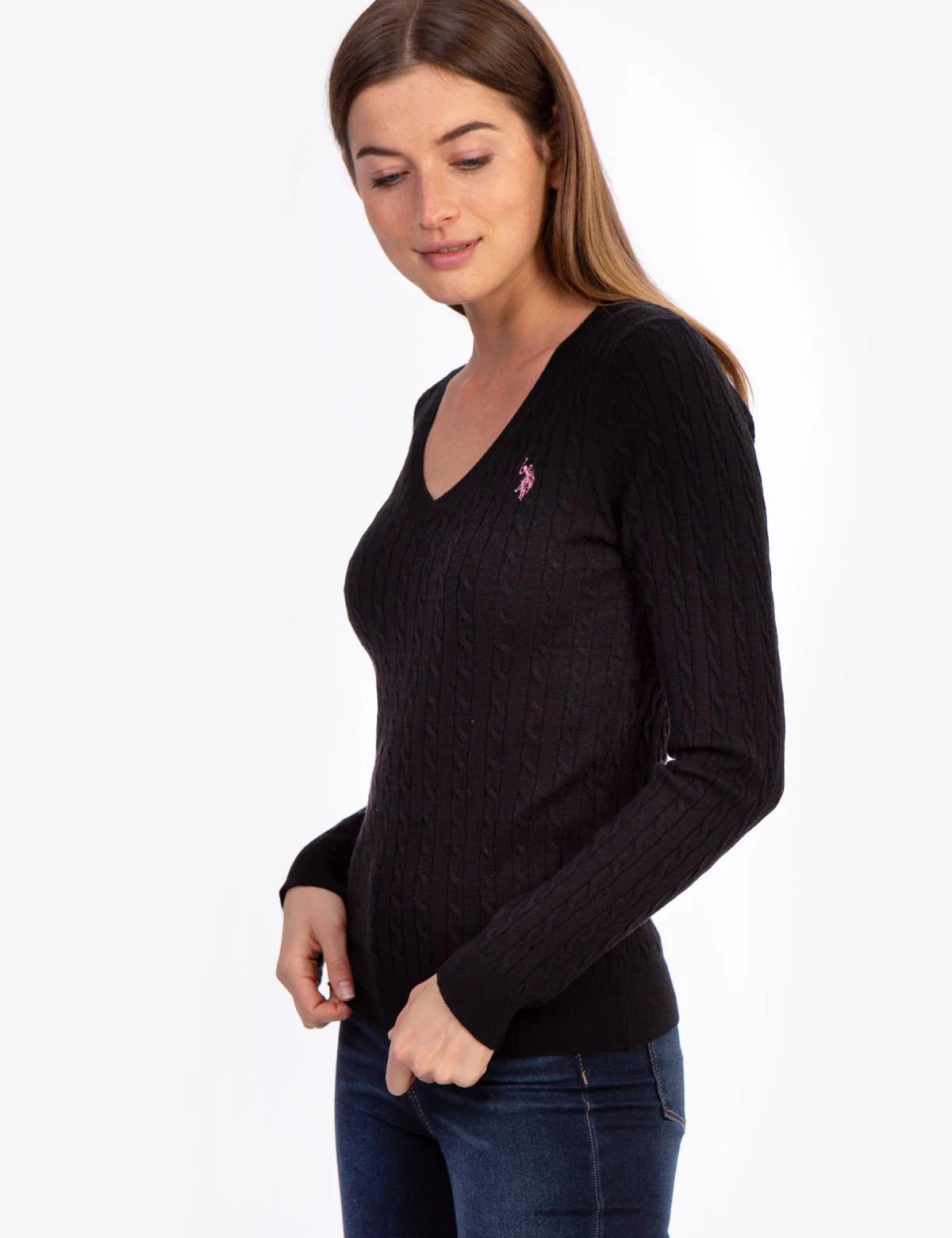 SOFT CABLE V-NECK SWEATER - Image 13